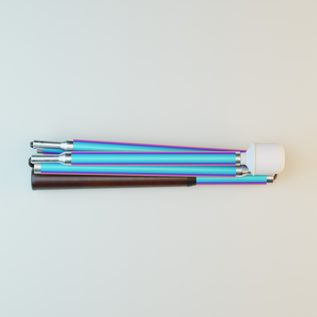 Celestial Blue Iridescent Folding Cane