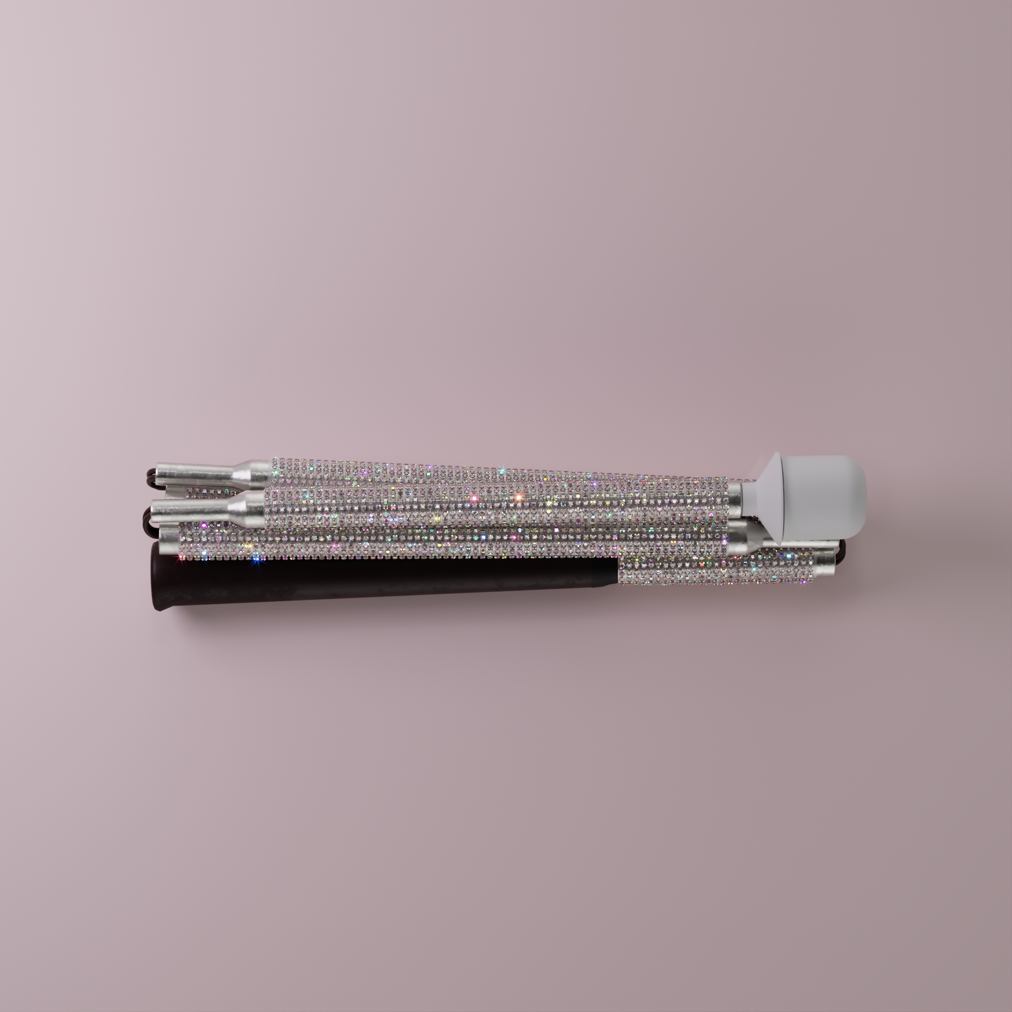 Our stylish, Holographic Ice rhinestone mobility cane by With Ease