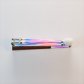 Our Northern Lights iridescent mobility cane by With Ease. Showcased with a white background.