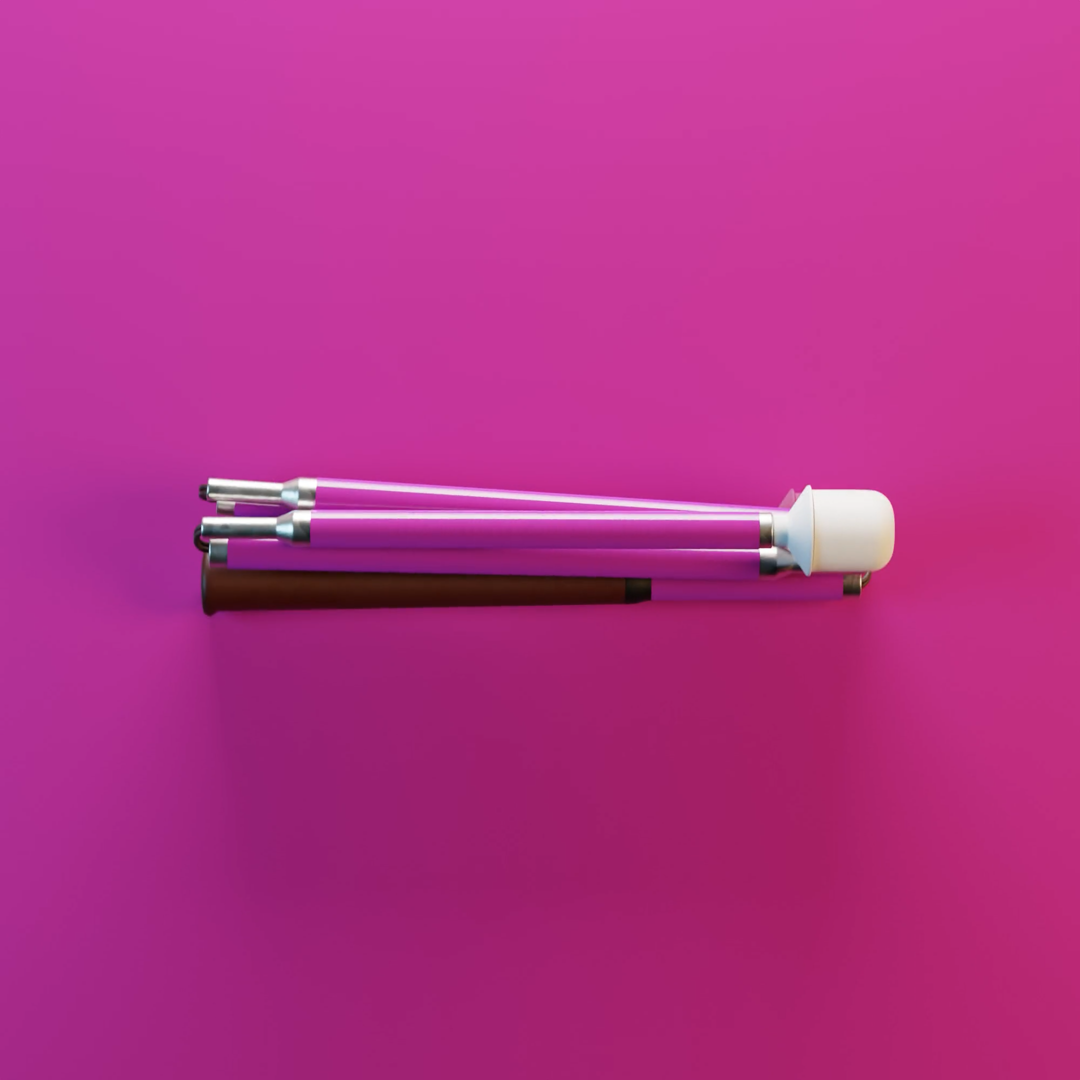 Our pink solid colour mobility cane by With Ease