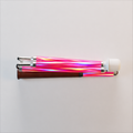 Our Pink Prism iridescent mobility cane by With Ease. Showcased with a white background.