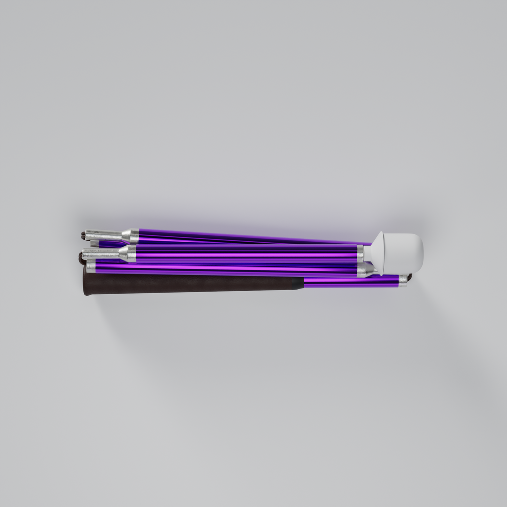 Our Galactic Amethyst metallic mobility cane by With Ease