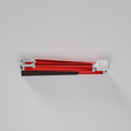 Our Crimson Chrome metallic mobility cane by With Ease. Showcased with a white background. 