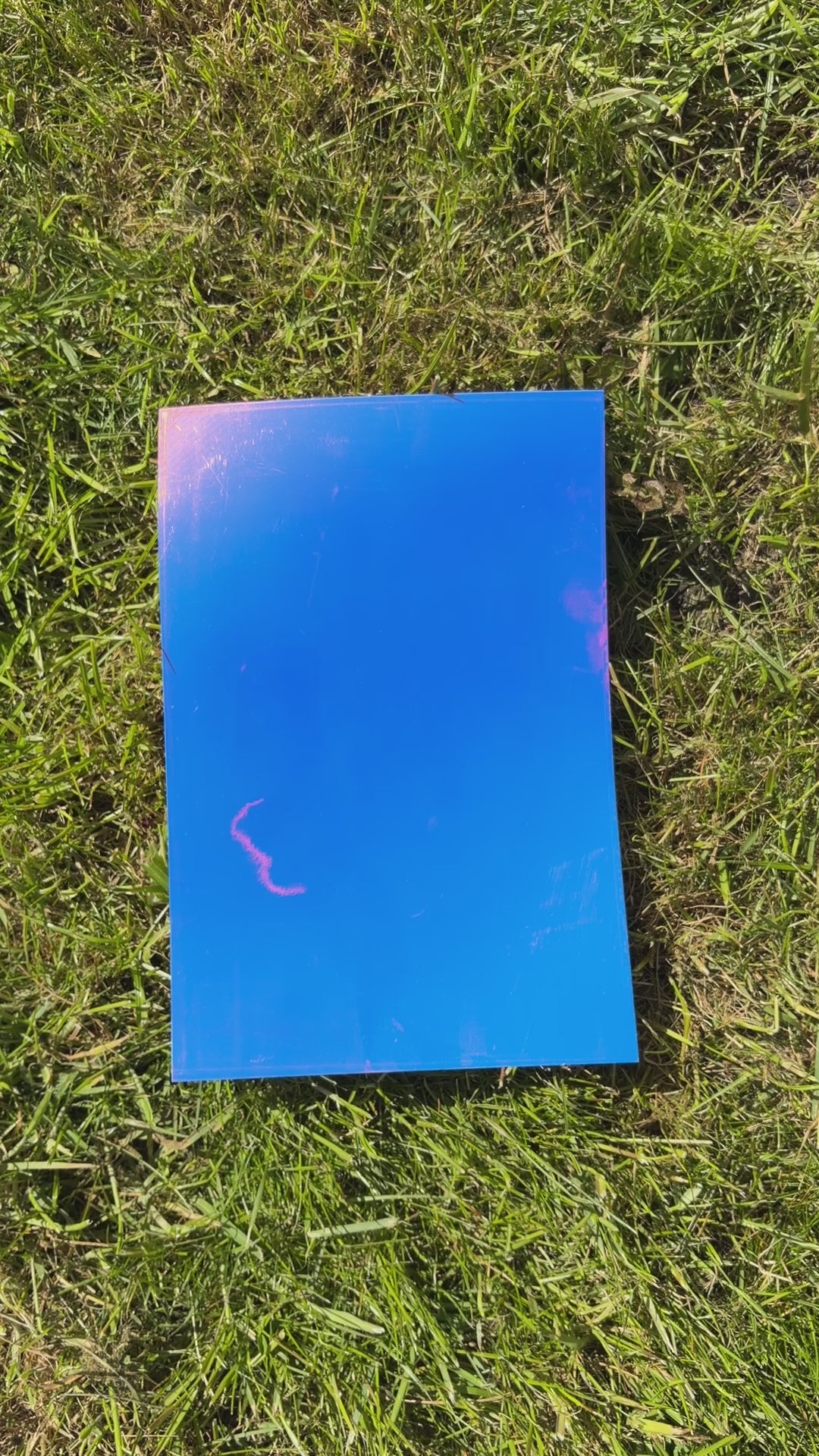 A video clip showing our Northern Lights iridescent vinyl used to wrap the mobility cane.