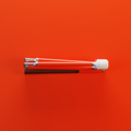 Our red solid colour mobility cane by With Ease